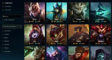 Bronze 2 com 125 Champs e 131 Skins + 1350 RP