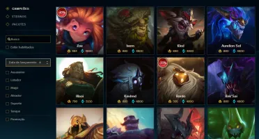 Bronze 2 com 125 Champs e 131 Skins + 1350 RP