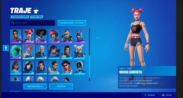 Conta de Fortnite com 700 gastos em skins.