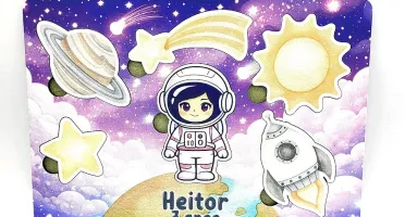 Jogo de Encaixe Astronauta Menina Personalizado