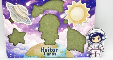 Jogo de Encaixe Astronauta Menina Personalizado