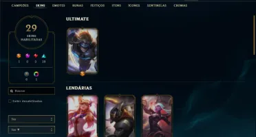 Prata 3 com 70 Champs e 29 Skins + 2 Fragmentos