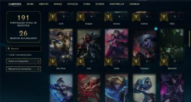 Prata 3 com 70 Champs e 29 Skins + 2 Fragmentos