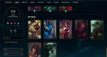 Prata 3 com 70 Champs e 29 Skins + 2 Fragmentos