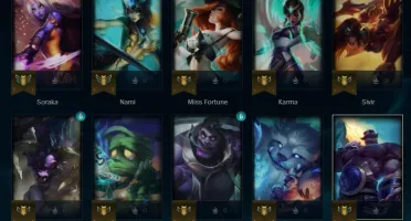 Conta LOL com passe qse todo feito, vários champs e espólios