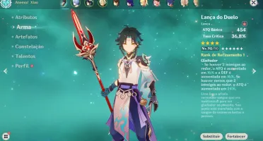 AYATO, ARMA DELE, VENTI, RAIDEN, XIAO, ZONGHLI + 5 ESTRELAS