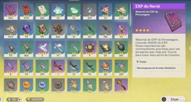 AYATO, ARMA DELE, VENTI, RAIDEN, XIAO, ZONGHLI + 5 ESTRELAS