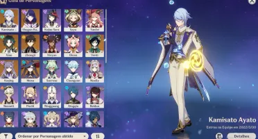 AYATO, ARMA DELE, VENTI, RAIDEN, XIAO, ZONGHLI + 5 ESTRELAS