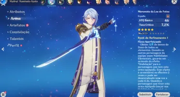AYATO, ARMA DELE, VENTI, RAIDEN, XIAO, ZONGHLI + 5 ESTRELAS