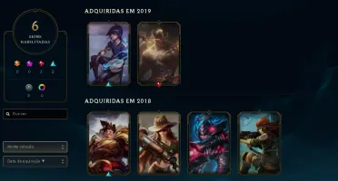 Conta league of legends com otimo mmr e varias skins