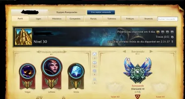 Conta Diamante 3 - League of Legends