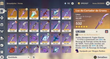 Xiao , Baal , Hutao , Mona c1 + 3 armas t5