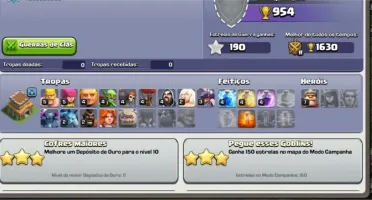 Vendo conta clash of clans cv8 bem upado. Com 1000 gemas.