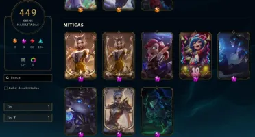 Conta de lol com 450 skins com preço negociavel