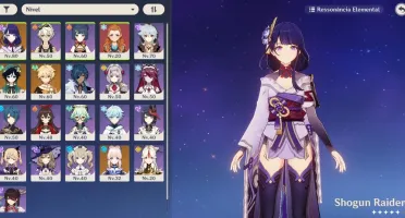 AR 45 - VENTI, SHOGUN RAIDEN, KOKOMI, BENNET - 40 resinas