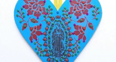 Quadro Mexicano Coração de Guadalupe