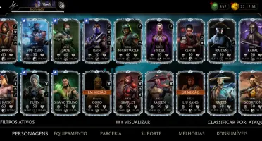 Vendo conta de mortal Kombat de mobile conta de Android