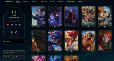 Conta com 125 pontos de prestígio + 11 Skins + Email
