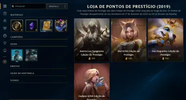 Conta com 125 pontos de prestígio + 11 Skins + Email