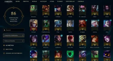 Conta com 125 pontos de prestígio + 11 Skins + Email