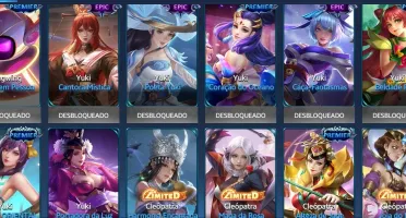Conta - Heroes evolved, heróis: 113, skins: 243.
