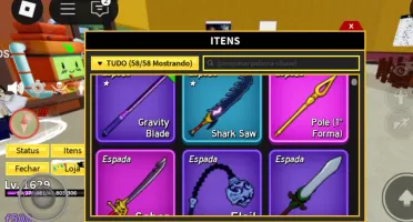 Conta de blox fruit level 1500+ tem gamepass e fruta mística