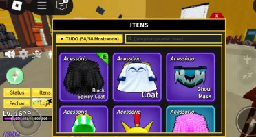 Conta de blox fruit level 1500+ tem gamepass e fruta mística
