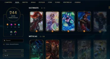 Conta lol ex Mestre com 280+ skins