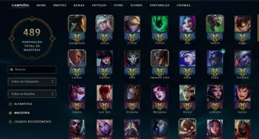 Conta lol ex Mestre com 280+ skins