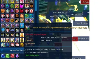 Conta Digimon Master Ryuda 6/6 134% com Alphamon Awaken Beta