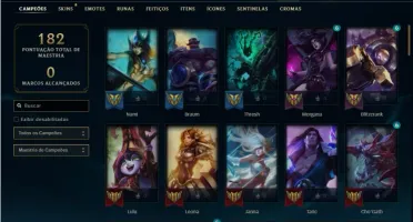 Conta unranked com 80 Champs e 21 Skins ( MONO SUPORTE )