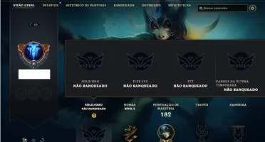 Conta unranked com 80 Champs e 21 Skins ( MONO SUPORTE )