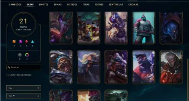 Conta unranked com 80 Champs e 21 Skins ( MONO SUPORTE )