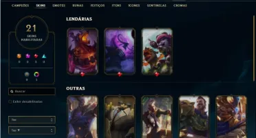 Conta unranked com 80 Champs e 21 Skins ( MONO SUPORTE )