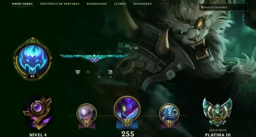 Conta League of Legends platina 3 - 57 skins