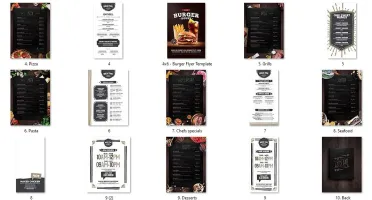 Arquivos PSD editáveis menus e cardápios para photoshop