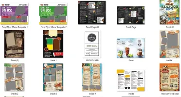 Arquivos PSD editáveis menus e cardápios para photoshop