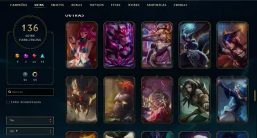 Conta league of Legends lvl 179 mt skin