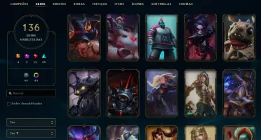 Conta league of Legends lvl 179 mt skin