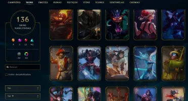 Conta league of Legends lvl 179 mt skin