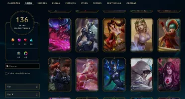Conta league of Legends lvl 179 mt skin