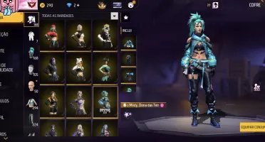 👑 Conta Ff Antiga Lvl 65 | Foco Principal Roupas Femininas