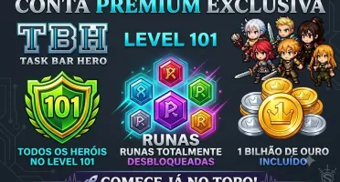 Conta TBH: Task Bar Hero - Lv Max - Runas - Cubo 100 