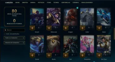 Mestre com 60 Champs e 11 Skins ( 54 PDL )