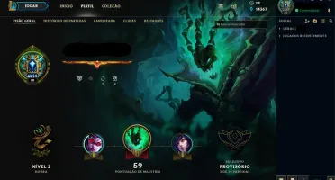 Conta Lol - Ícone Challenger S4, 234 Skins (raras)