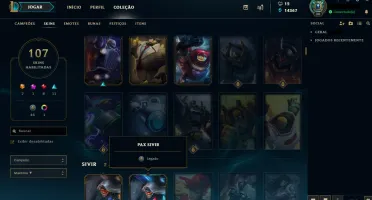Conta Lol - Ícone Challenger S4, 234 Skins (raras)