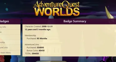 CONTA DE AQW LV 100 MOGLOMANCER GREAT THIEF E +