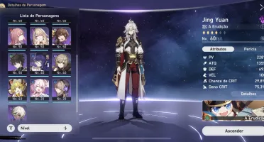 Conta Honkai Star Hail - Jing Yuan Himeko Gepard