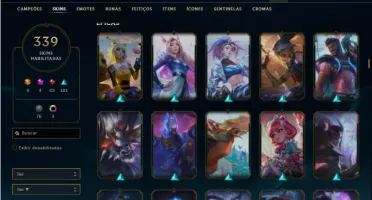 Conta prata 3 com TODOS os champs e 339 Skins + 4 Prestigios
