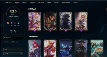 Conta prata 3 com TODOS os champs e 339 Skins + 4 Prestigios